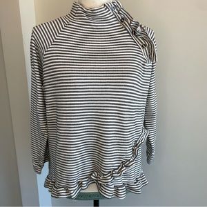 Betsey’s Boutique Shop Ruffle Striped Top